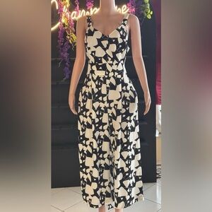 Halogen Black and White Cocktail Jumpsuit